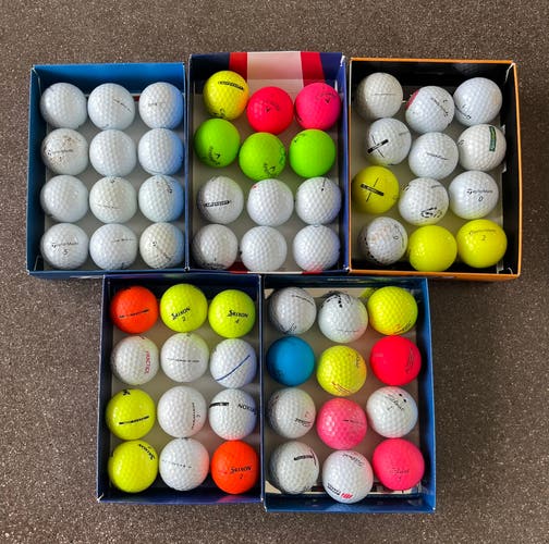 Used Lot Of 60 (5 Dozen) Golf Balls (Check Description)