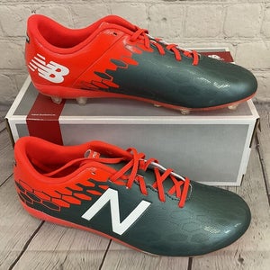 New Balance Visaro 2.0 Youth Boy's Soccer Cleats Grey White Alpha Orange US 4.5