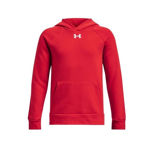 Youth Under Armour Red Rival Fleece Hoodie