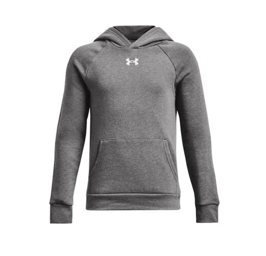 Youth Under Armour Light Grey Rival Fleece Hoodie