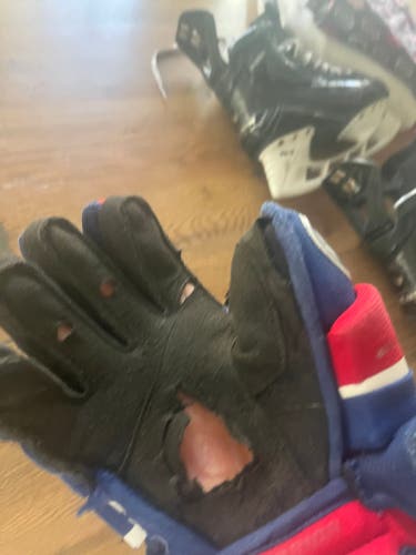 Used Blue and Red Warrior 11"  Covert QRL3 Gloves Rangers colors