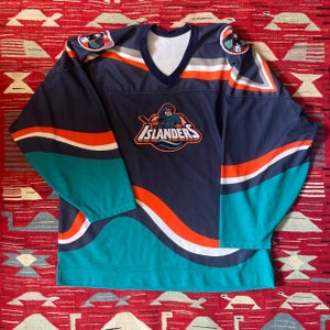 90s CCM New York Islanders Fisherman Vintage Hockey Jersey NHL Made In Canada Size L