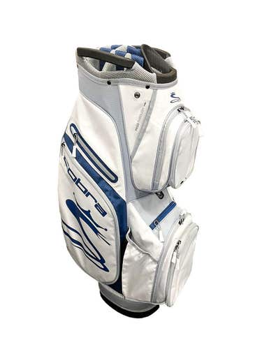 Cobra Premium Cart Bag (10" 14-way top, White/Blue) LADIES Golf NEW