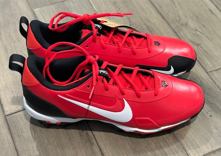 Size 10 Men’s Nike Baseball Cleats Force Trout 9 Keystone Red White