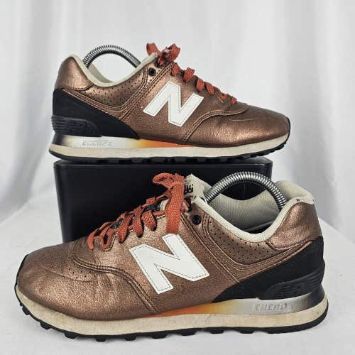 New Balance Women's 574 Gradient Copper Black Comfort Sneakers Shoes Size 9