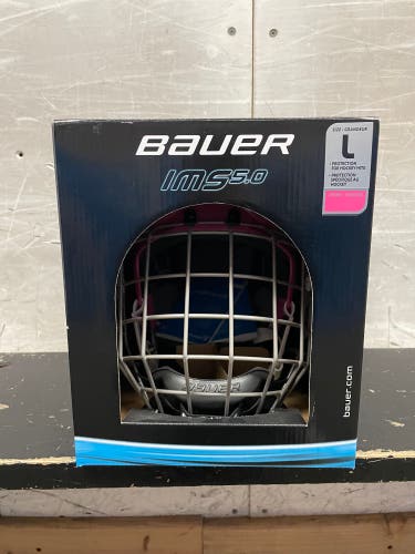 New Large Bauer IMS 5.0 Helmet - Pink