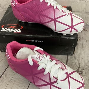 Xara Soccer Illusion 9507 Girl's Soccer Cleats Color Pink White US Kid's Size 10