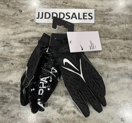 Nike Superbad 6.0 Football Gloves Padded Alpha Black White Men’s Small NWT $60