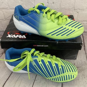 Xara Soccer Illusion 9507 Kid's Soccer Cleats Color Green Blue US Kid's Size 1.5