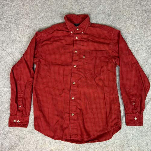 Guide Series Men Shirt Large Red Black Check Button Casual Gander Mountain Cabin
