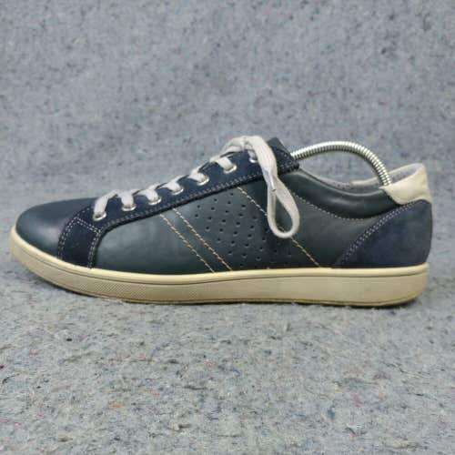 1901 Mens 44 EU Shoes Leather Sneakers Blue Lace Up Casual Made In Italy