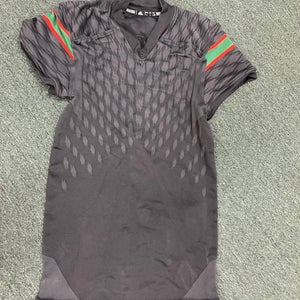 Brand New Custom Adidas Black Miami Hurricanes Compression Football Jerseys Without Decoration