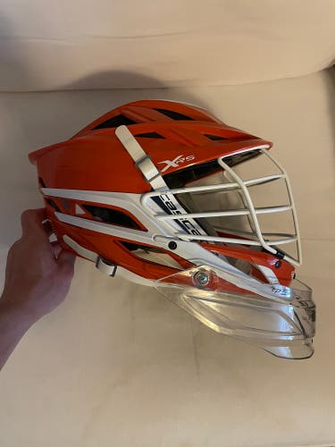 Cascade XRS Goalie Helmet - Orange and White Facemask ($350 Retail)