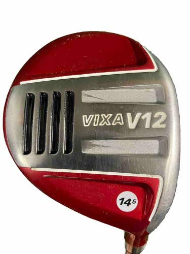 VIXA V12 3 Wood 14.5* RH 50g Senior Graphite 43" Great Jumbo Grip Excellent Club