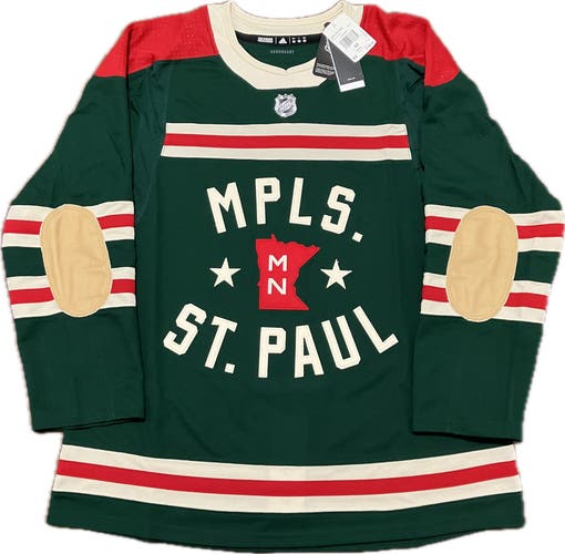 NWT Minnesota Wild 2022 Winter Classic Blank Adidas NHL Hockey Jersey Size 52