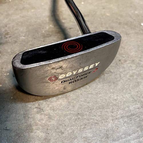 Odyssey Dual Force Rossie II Mallet Putter With Logo On Face 35" Club Length