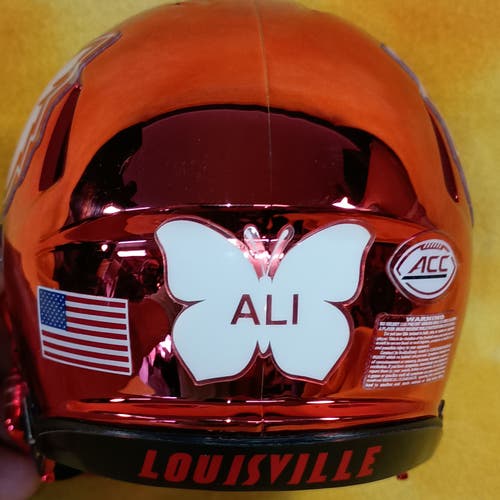 Louisville Cardinals super customized mini size Riddell Speed chrome red helmet