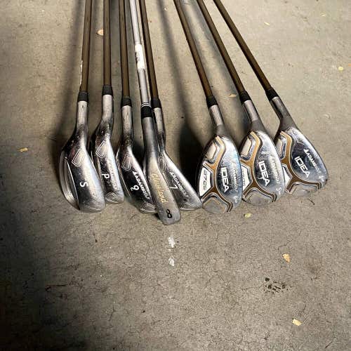 LEFT HANDED Womens Adams Golf Hybrid Iron Set added 8i