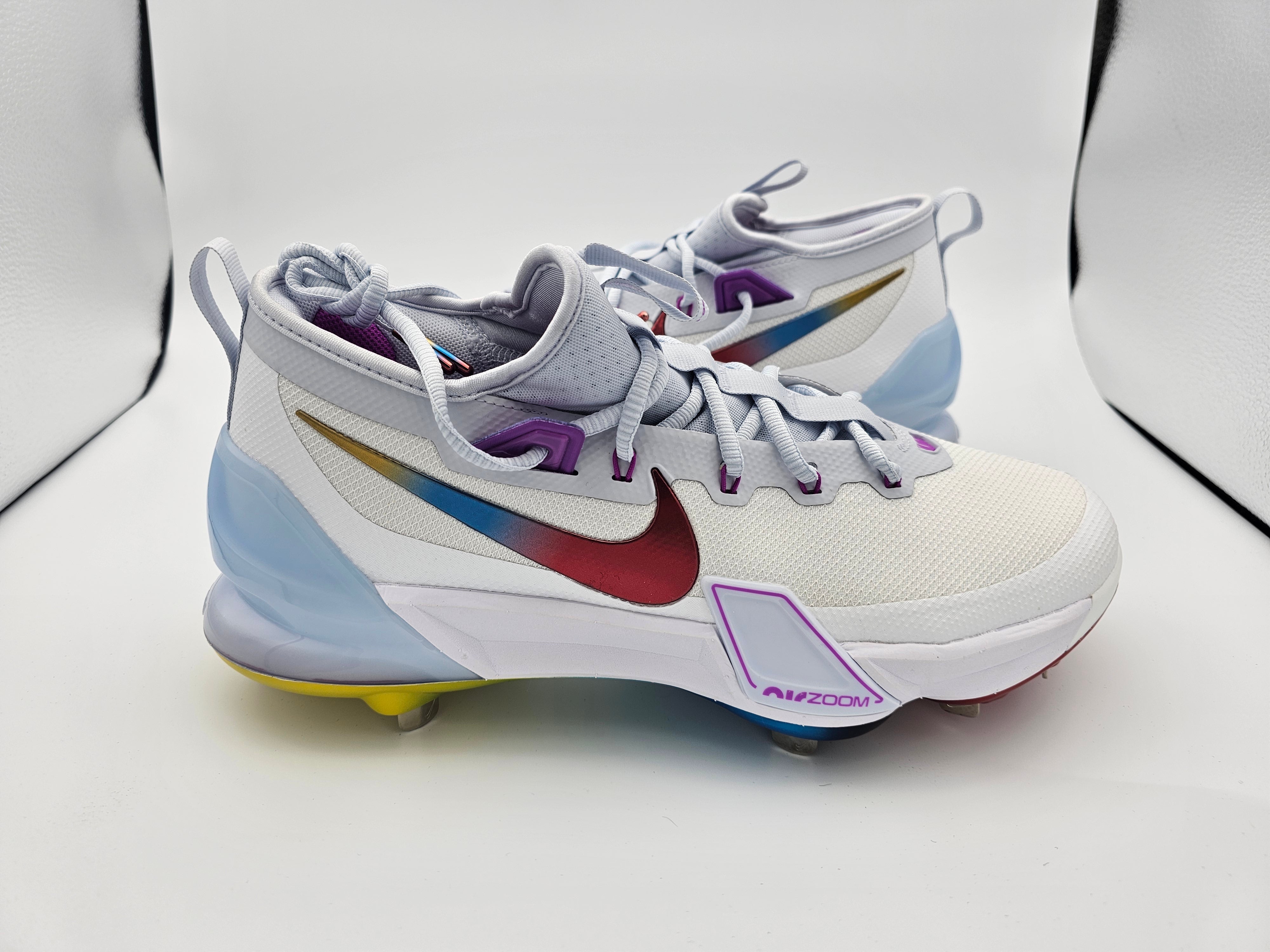 rainbow baseball cleats