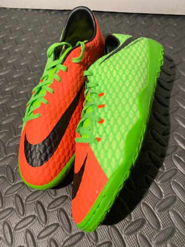 Nike HypervenomX Phelon III IC Indoor Soccer shoes size 11 Green