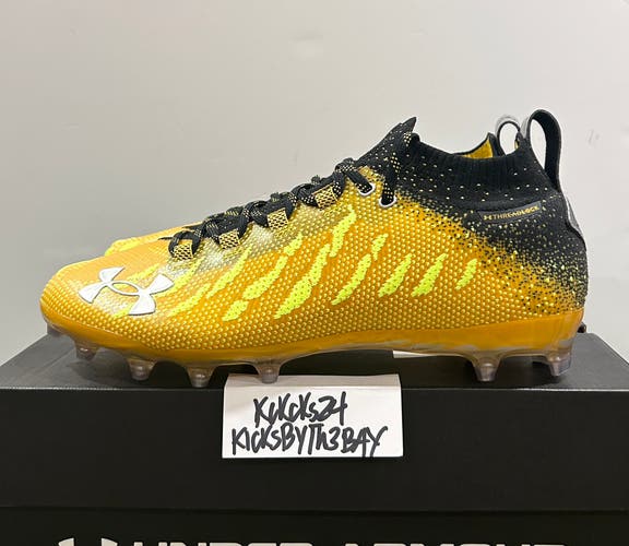 Under Armour Spotlight Lux MC Football Cleats Yellow Size 12 Mens 3022654-700