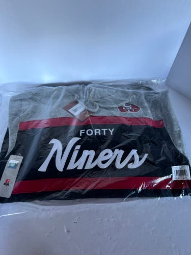 NWT Men's San Francisco 49ers Mitchell & Ness Head Coach Pullover Hoodie $110