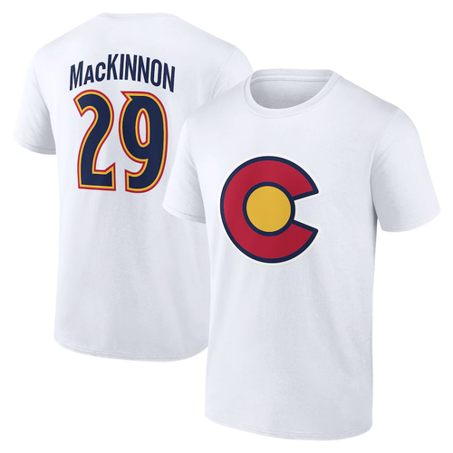 Nathan MacKinnon Colorado Avalanche hockey t-shirt Size 2XL