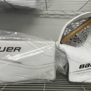 Bauer Sr. GSX Glove & Blocker. Glove ships broken in.