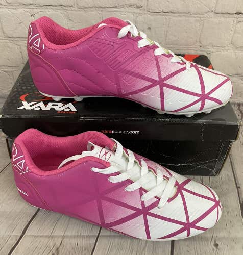 Xara Soccer Illusion 9508 Youth Girl's Soccer Cleats Color Pink White US Size 5
