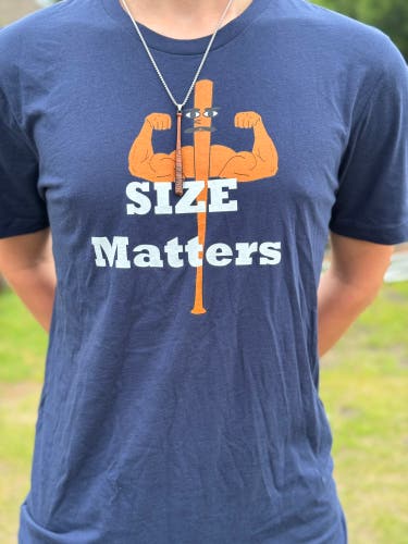 “Size Matters” Baseball T-Shirt
