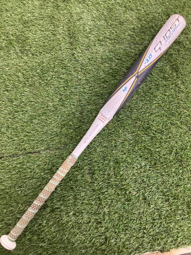 CRACKED Used 2020 Easton Ghost Bat (-10) Composite 22 oz 32"