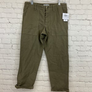 O'Neill Junior Womens Dalton Size 29 Olive Green Cropped Straight Fit Jeans NWT