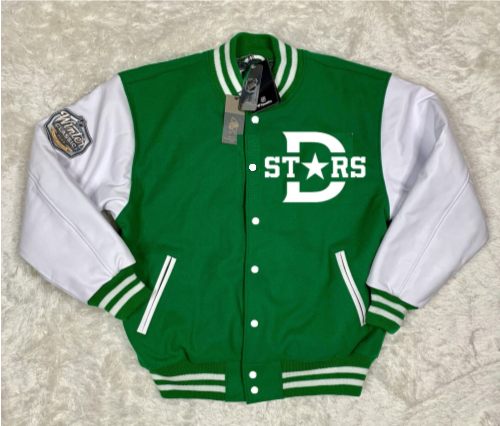 NHL 2020 WINTER CLASSIC DALLAS STARS VARSITY JACKET NEW WITH TAGS LEATHER SLEEVES