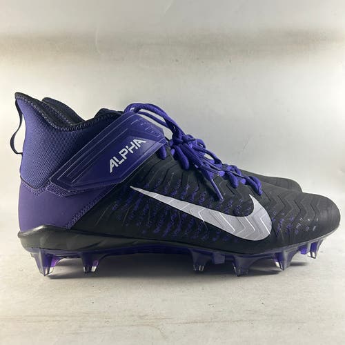 NEW Nike Alpha Menace Pro Mid 2 Men’s Football Cleats Purple Size 14 BV3945-500