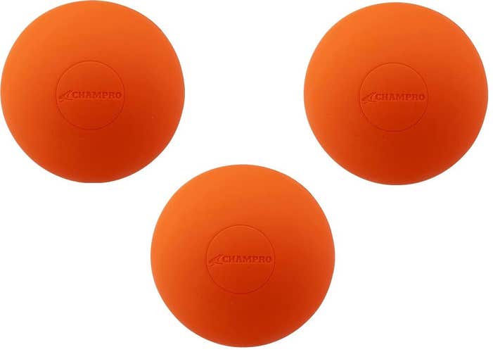 CHAMPRO Sports Official Lacrosse Balls - NFHS & NCAA Approved, 3 Pack