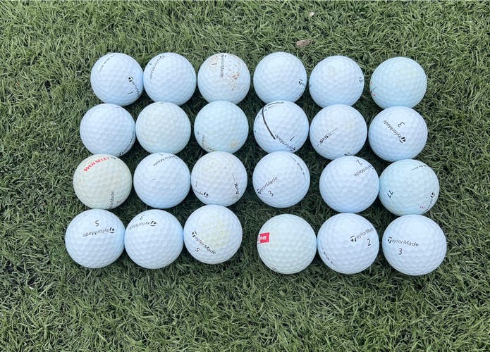 Used Lot Of 24 (2 Dozen) Taylormade TP5 & TP5X Golf Balls (Check Description)