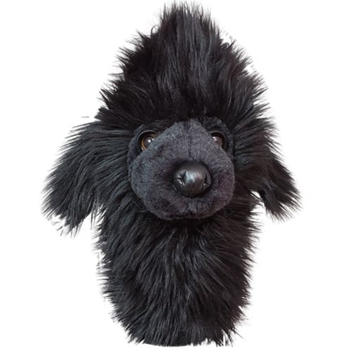 NEW Daphnes Headcovers Black Poodle Hybrid/Fairway Headcover w/ Drawstring