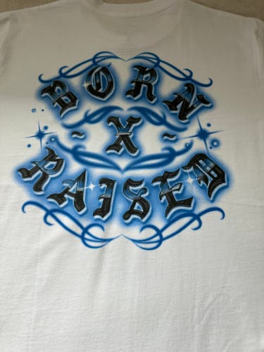 Born X Raised AIRBRUSHED ROCKER TEE Size Large. Brand New Ready To Ship