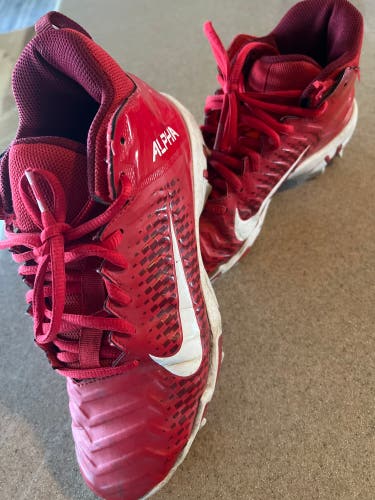 Red Used Size 5.5 (Women's 6.5) Nike Alpha Cleats