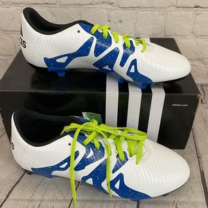 Adidas S74638 X 15.3 FG/AG J Boy's Soccer Cleats White Black Solar Slime US 5
