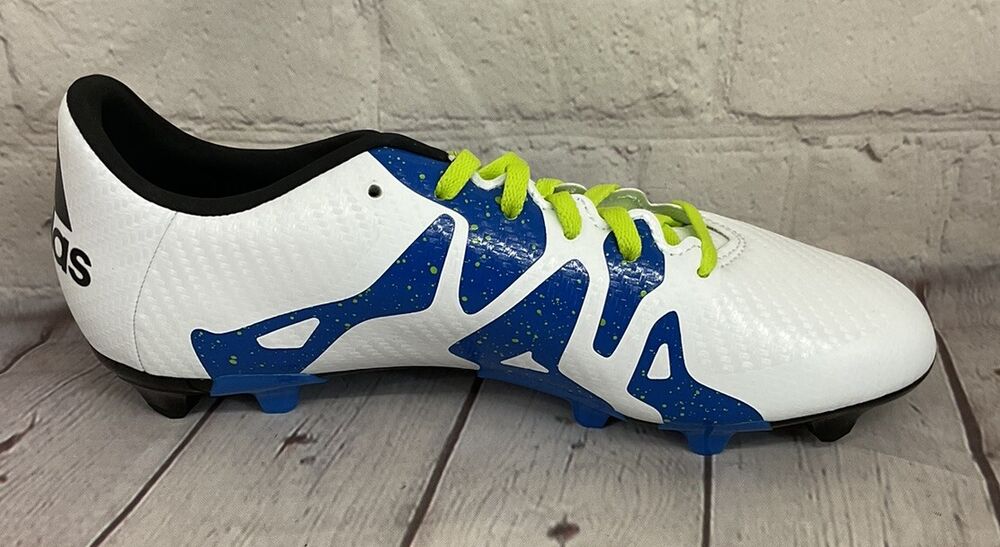 Adidas S74638 X 15.3 FG/AG J Boy's Soccer Cleats White Black Solar Slime US 2.5
