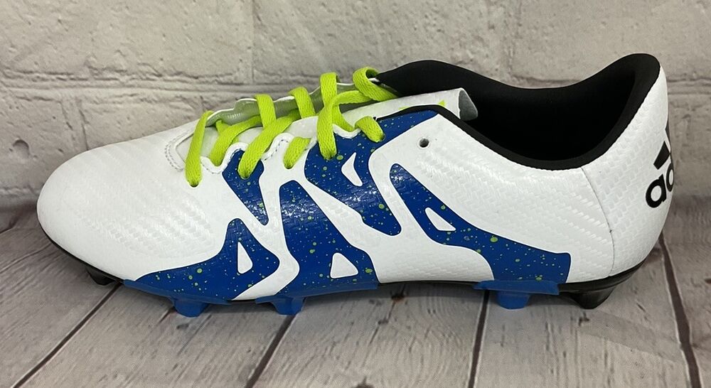 Adidas S74638 X 15.3 FG/AG J Boy's Soccer Cleats White Black Solar Slime US 2.5