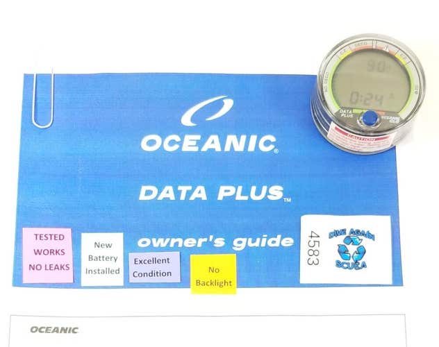 Oceanic Data Plus Air & Nitrox Puck Scuba Dive Computer + Manual           #4583