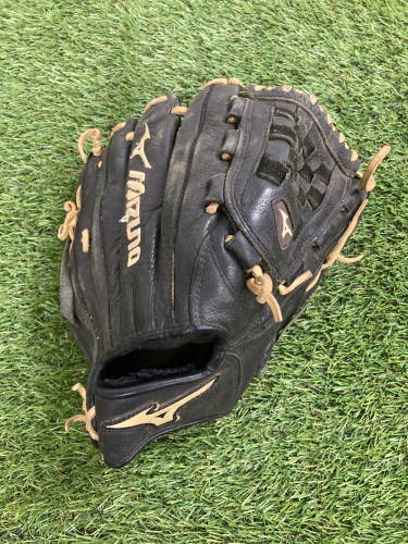 Black Used Mizuno Franchise Right Hand Throw Pitcher's Softball Glove 12"