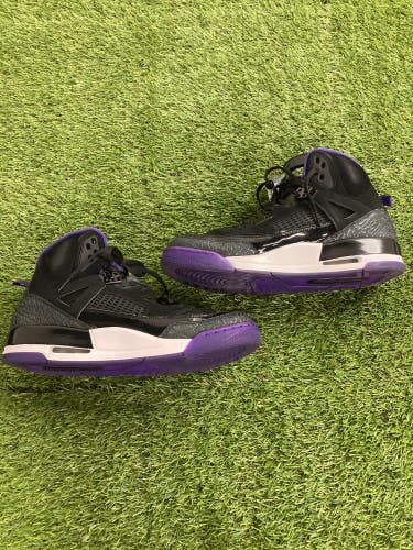 Used Adult Size 11 Men's Nike Jordan Spizike Black Court Purple