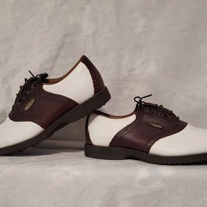 Footjoy Soft Joy Sierra Golf Shoes (White/Brown, 10.5 Medium) Vintage NEW