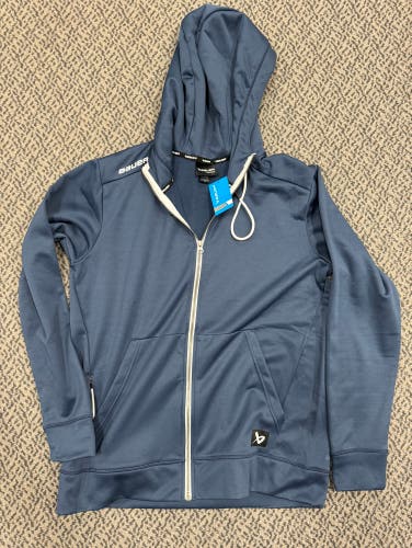 Bauer Navy Fleece Zip Adult Large hoodie