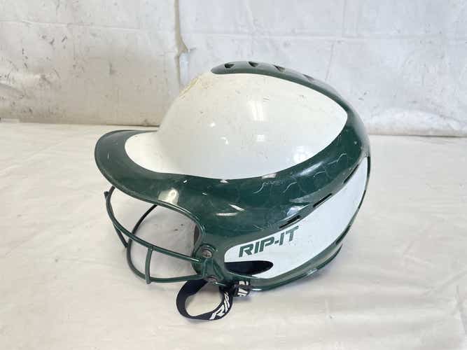 Used Rip-it S M Jr 6 - 6 7 8 Softball Batting Helmet W Mask