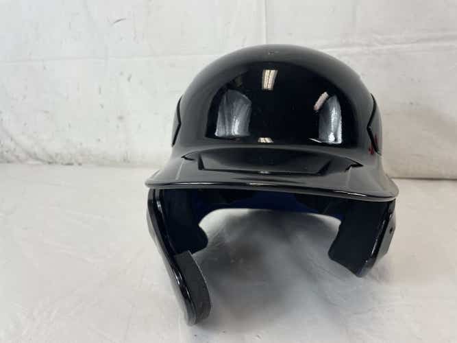 Used Rawlings Mach Carbon Md 7 1 8-7 1 4 Baseball Batting Helmet W Jaw Guard - Like New