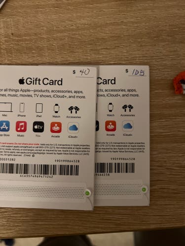 Gift cards apple